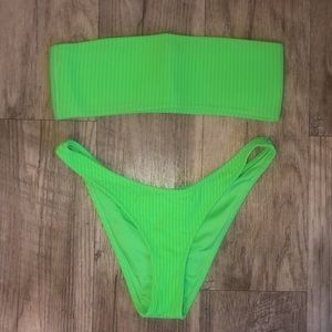 TRIANGL - Cheeky Neon Green Bikini Set